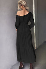Load image into Gallery viewer, Belted One-Shoulder Maxi Dress
