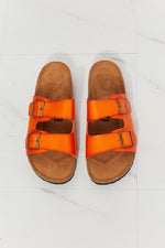 Load image into Gallery viewer, Double Banded Slide Sandals in Orange
