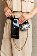 Load image into Gallery viewer, Croc-Effect Faux Leather Belt Bag
