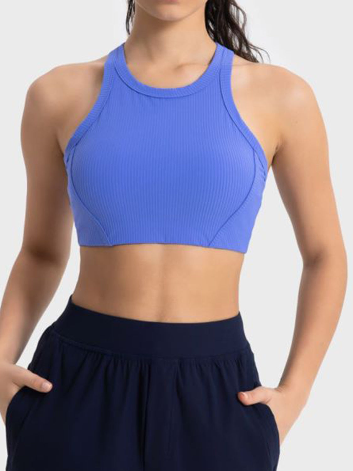 Ribbed Halter Crop Top