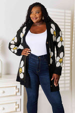 Load image into Gallery viewer, Floral Button Down Longline Cardigan
