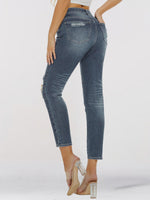 Load image into Gallery viewer, Distressed Skinny Cropped Jeans Pants
