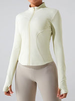 Load image into Gallery viewer, Mock Neck Zip Up Active Outerwear
