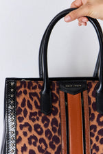 Load image into Gallery viewer, Leopard Rivet Handbag
