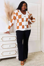 Load image into Gallery viewer, Plaid V-Neck Cardigan
