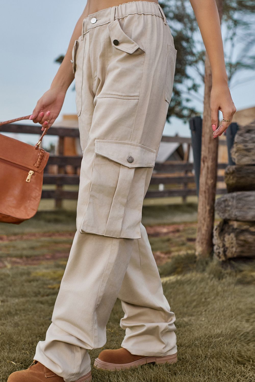 Loose Fit Wide Leg Pants with Pockets