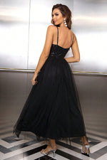 Load image into Gallery viewer, Spaghetti Strap Slit Mesh Dress
