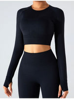 Load image into Gallery viewer, Round Neck Long Sleeve Active T-Shirt
