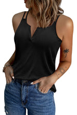 Load image into Gallery viewer, Double-Strap Notched Neck Tank
