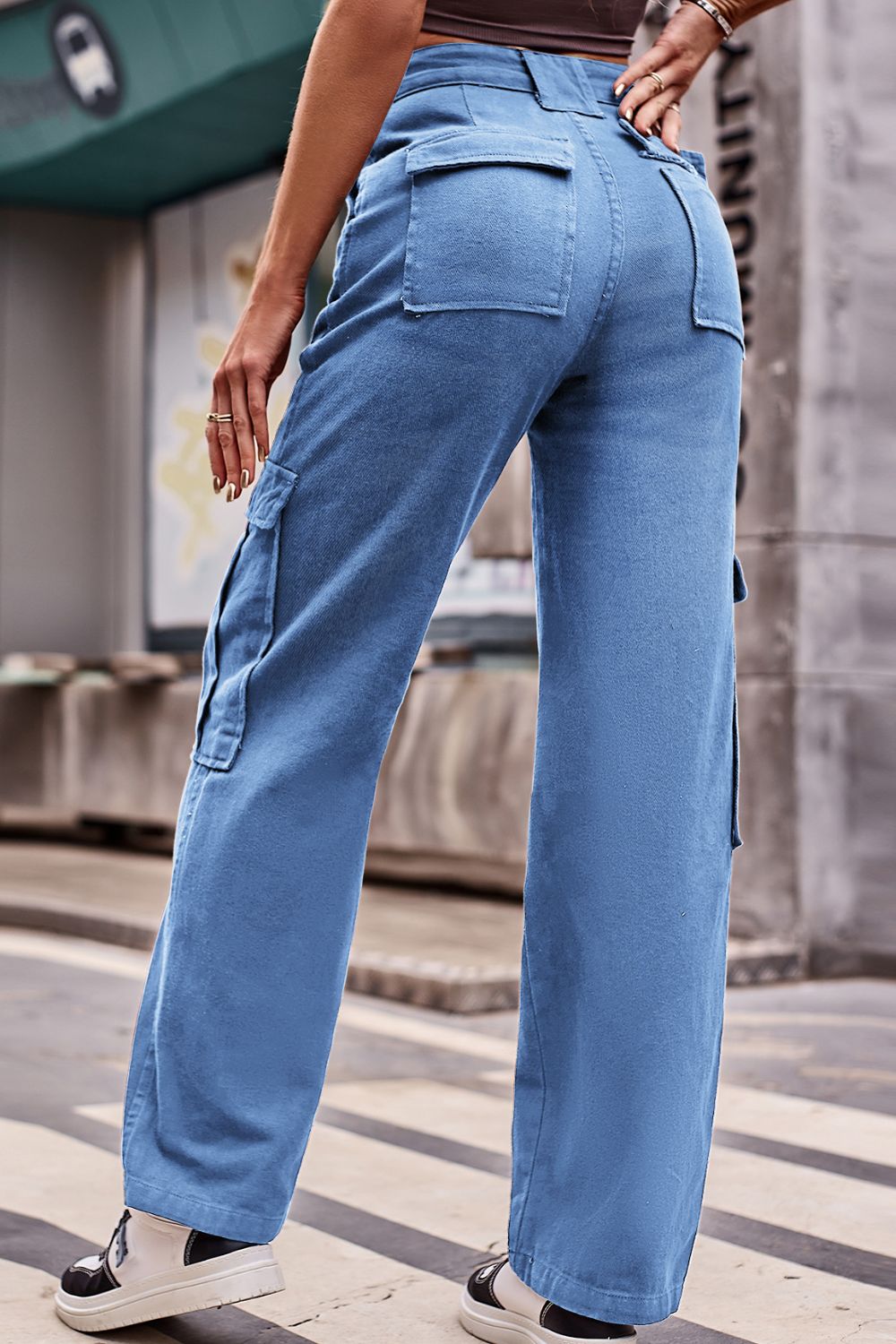 High Waist Loose Fit Cargo Pants
