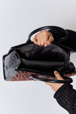 Load image into Gallery viewer, Leopard Rivet Handbag

