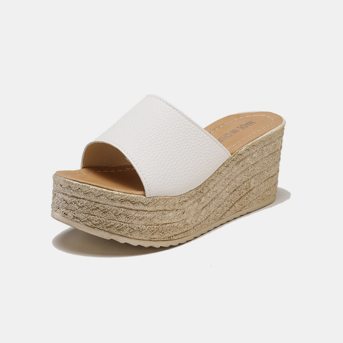 Espadrille Platform Slide Sandal