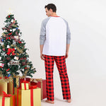 Load image into Gallery viewer, Men MERRY CHRISTMAS Graphic Top and Plaid Pants Set

