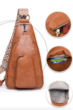 Load image into Gallery viewer, Structured Faux Leather Sling Shoulder Bag
