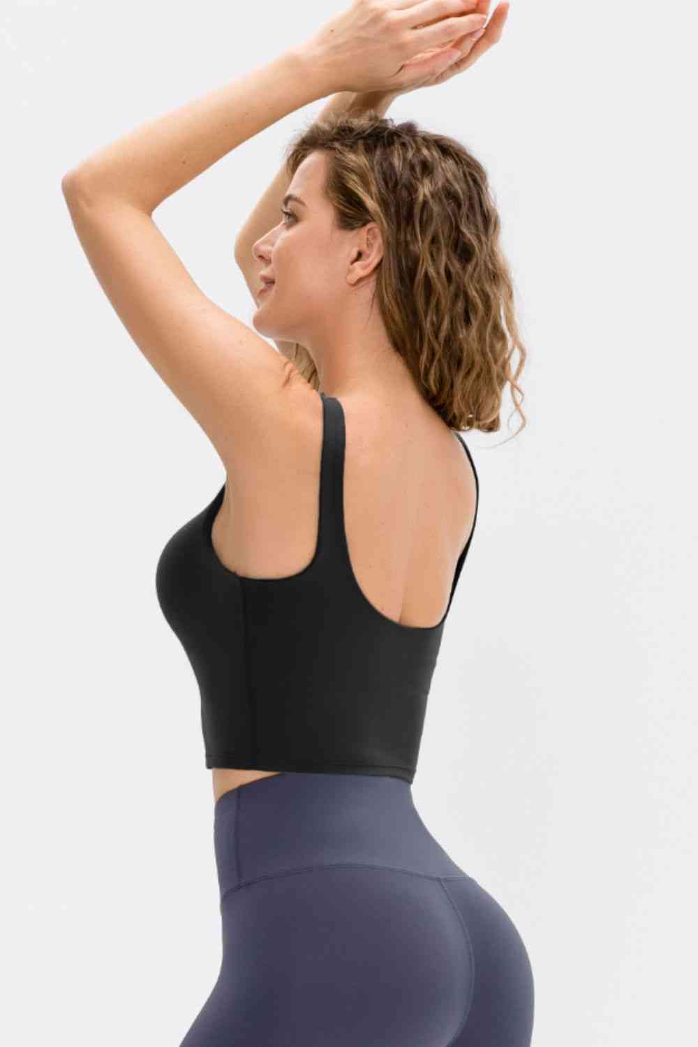 V-Neck Cropped Active Tank Top