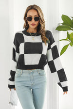 Load image into Gallery viewer, Round Neck Dropped Shoulder Sweater
