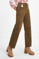 Load image into Gallery viewer, Pocketed Elastic Waist Straight Pants
