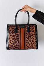 Load image into Gallery viewer, Leopard Rivet Handbag
