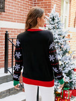Load image into Gallery viewer, Santa Round Neck Long Sleeve Christmas Sweater

