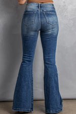 Load image into Gallery viewer, High Waist Flare Jeans with Pockets
