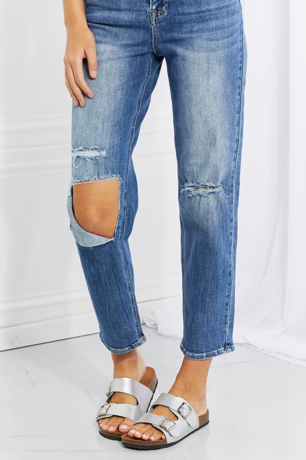 High Rise Relaxed Cropped Jeans