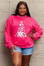 Load image into Gallery viewer, Snowflake Christmas Tree Graphic Sweatshirt
