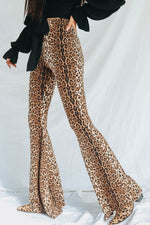 Load image into Gallery viewer, Leopard Print Flare Leg Pants
