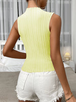 Load image into Gallery viewer, Mock Neck Ribbed Knit Tank
