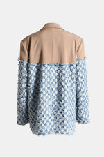 Load image into Gallery viewer, Fringe Detail Long Sleeve Denim Jacket
