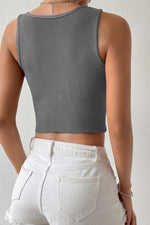 Load image into Gallery viewer, Ribbed Round Neck Sleeveless Knit Top
