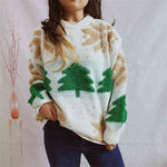Load image into Gallery viewer, Snowflake Round Neck Long Sleeve Sweater
