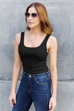 Load image into Gallery viewer, Square Neck Wide Strap Tank
