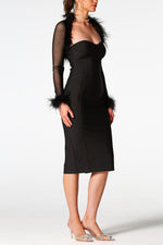 Load image into Gallery viewer, Sweetheart Neck Slit Knee-Length Dress
