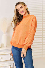 Load image into Gallery viewer, Round Neck Dropped Shoulder Sweatshirt
