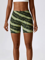 Load image into Gallery viewer, Leopard Print Wide Waistband Sports Shorts

