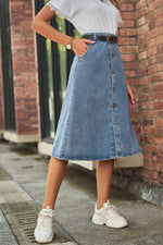 Load image into Gallery viewer, A-Line Denim Skirt
