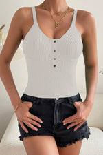 Load image into Gallery viewer, Sleeveless Scoop Neck Ribbed Knit Top

