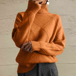 Load image into Gallery viewer, Geometric Turtleneck Long Sleeve Sweater- Fall Knit

