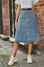 Load image into Gallery viewer, A-Line Denim Skirt
