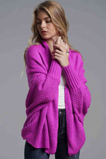 Load image into Gallery viewer, Double Take Dolman Sleeve Open Front Ribbed Trim Longline Cardigan
