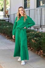 Load image into Gallery viewer, Textured Long Sleeve Top and Drawstring Pants Set
