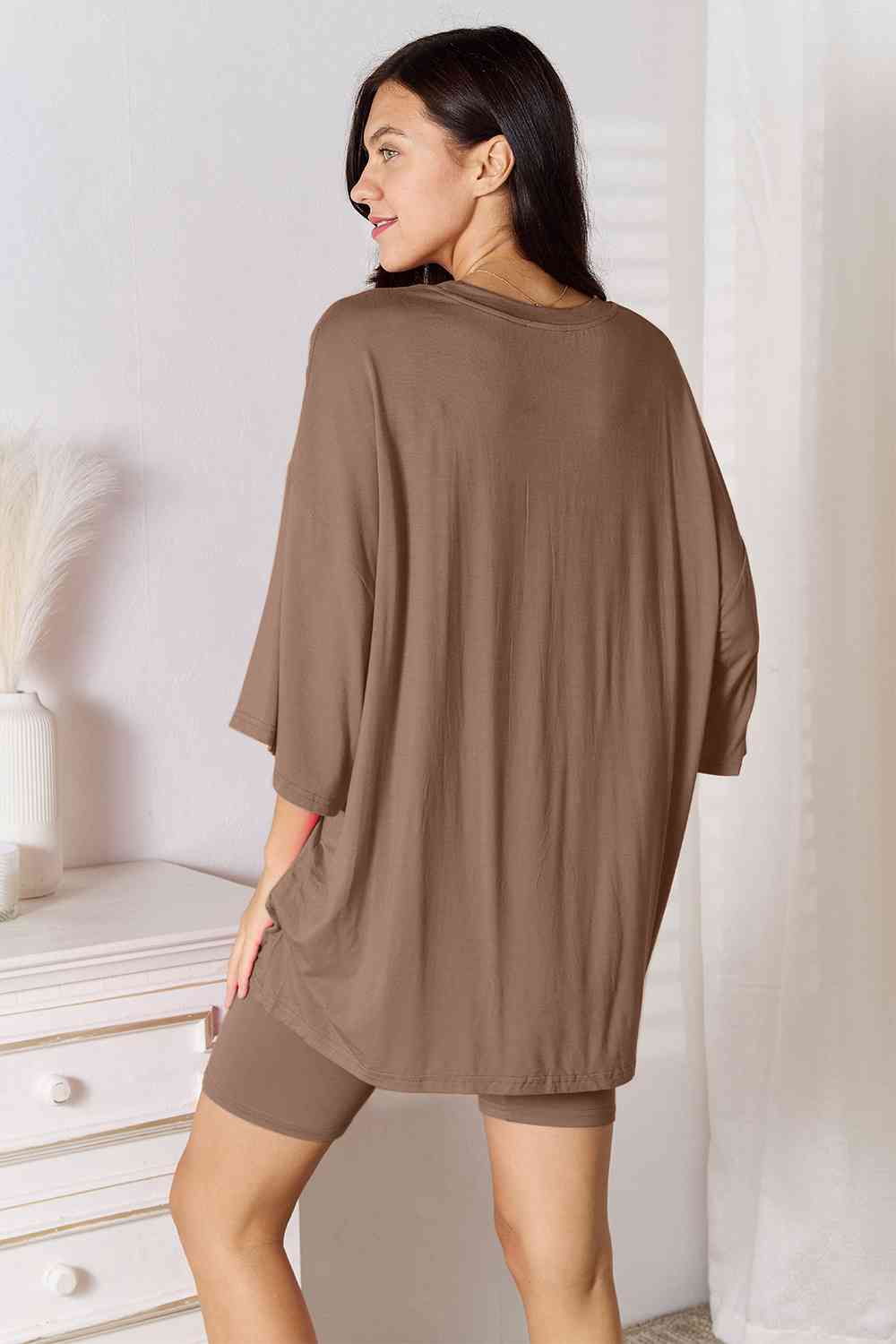 Three-Quarter Sleeve Top & Shorts Set