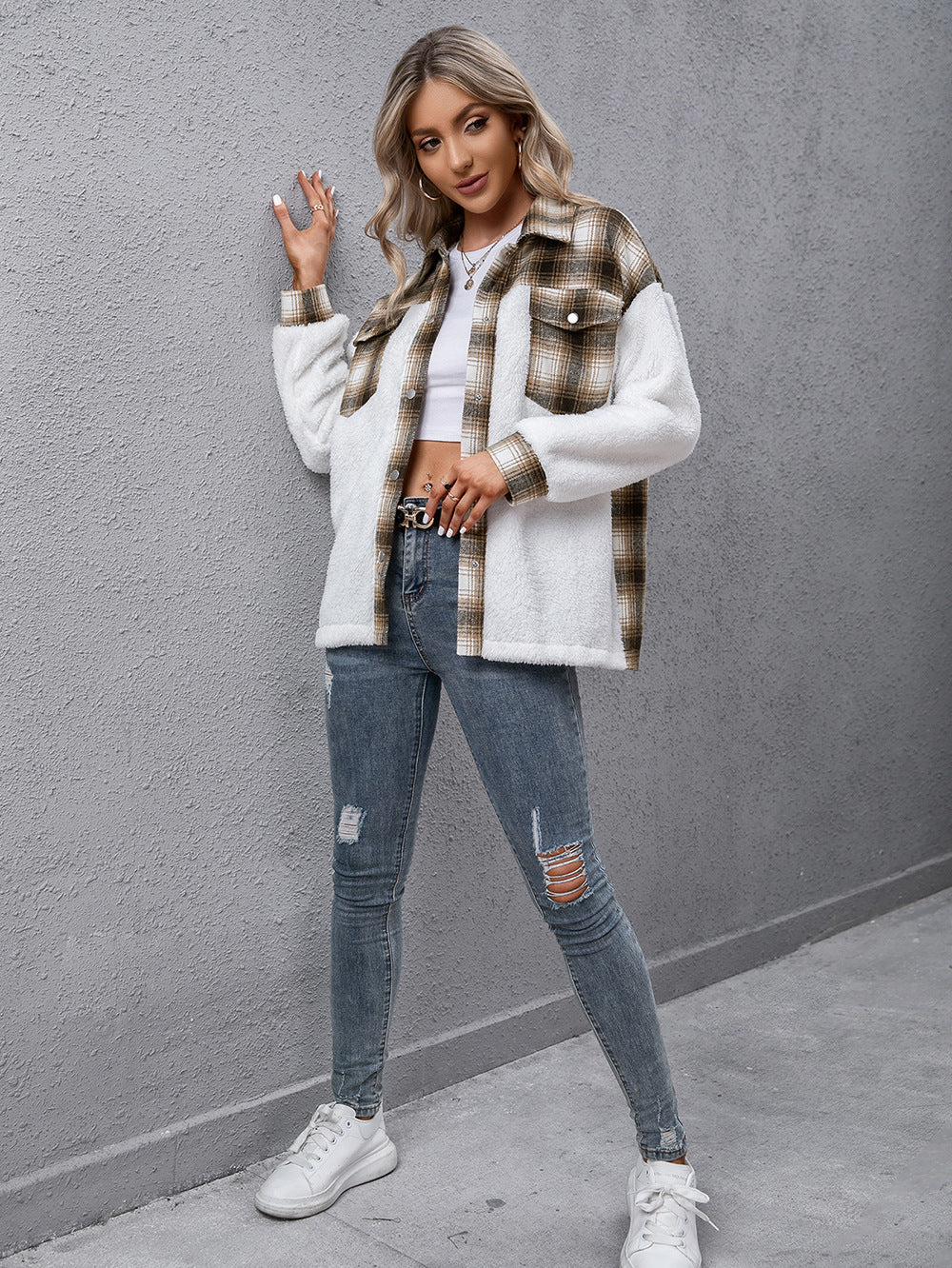 Plaid Teddy Fleece Shacket