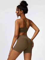 Load image into Gallery viewer, Sport Bra and Wide Waistband Shorts Set
