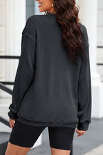 Load image into Gallery viewer, LOVE Round Neck Dropped Shoulder Sweatshirt
