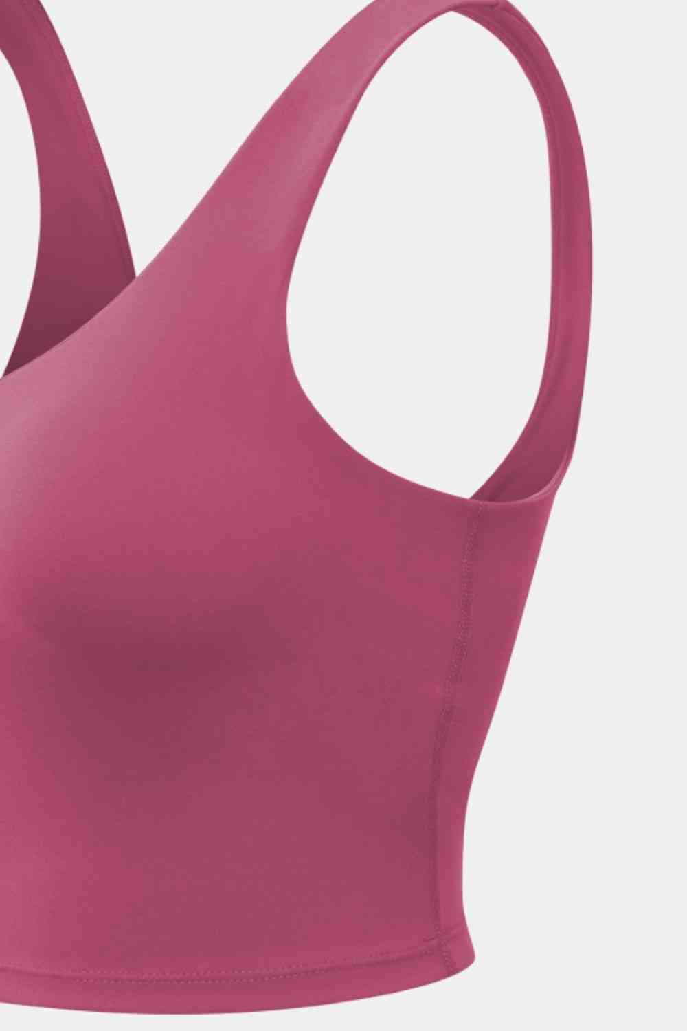 V-Neck Cropped Active Tank Top