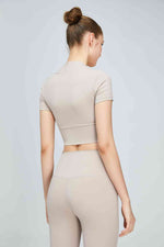 Load image into Gallery viewer, Short Sleeve Cropped Sports Top
