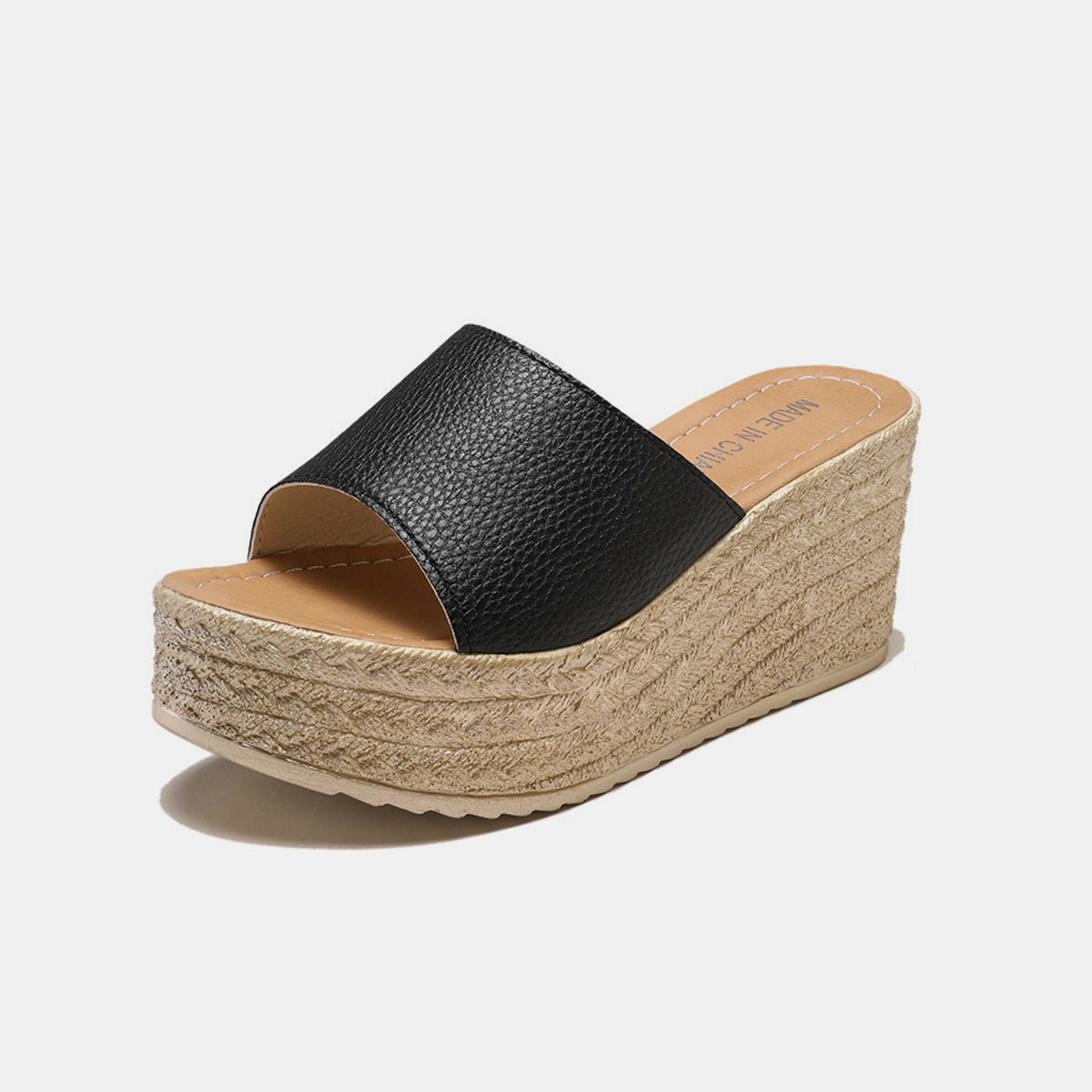 Espadrille Platform Slide Sandal