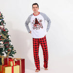 Load image into Gallery viewer, Men MERRY CHRISTMAS Graphic Top and Plaid Pants Set
