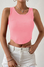 Load image into Gallery viewer, Ribbed Round Neck Sleeveless Knit Top
